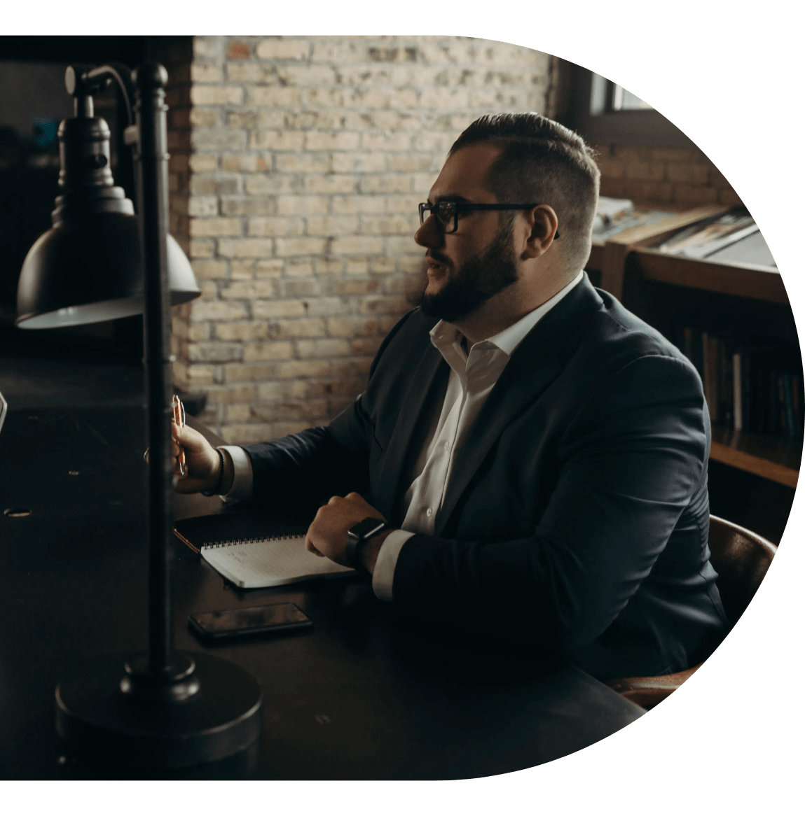 A man in his office